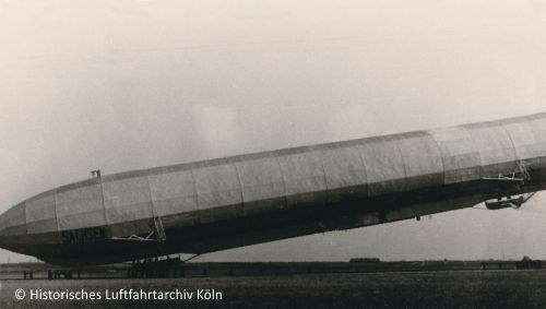 Start des Luftschiffs LZ 17 "Sachsen" in Cln-Bickendorf