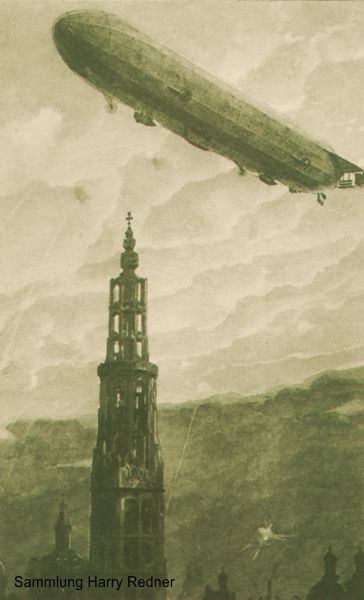 Zeppelin über Antwerpen
