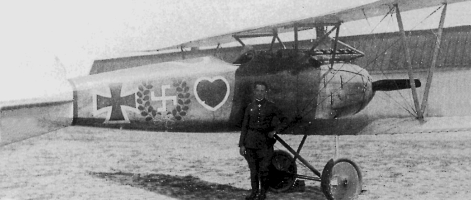 Werner Voss am 29.Mai 1917 auf der Fliegerstation Butzweilerhof