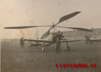 Auto-Giro G-EBYY auf dem Flughafen Kln Butzweilerhof