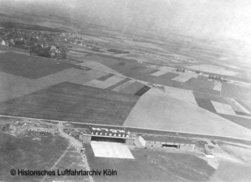 Der Manschaftssttzpunkt Pesch der Festung Kln auf dem Gelnde Flughafen Kln Butzweilerhof