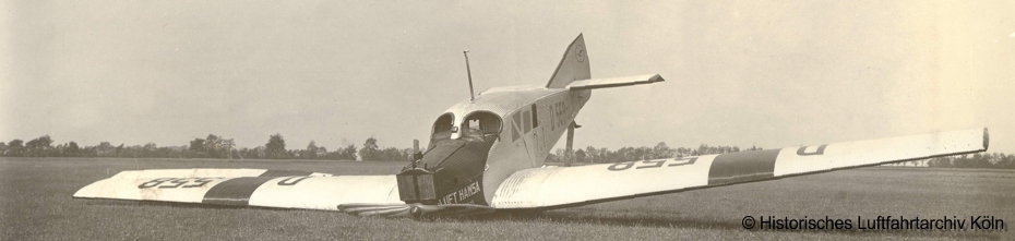 Bauchlandung einer Junkers F 13 - Flughafen Kln Butzweiler