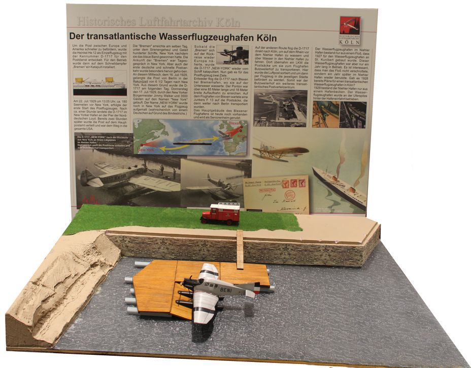 Diorama des Wasserflugzeughafen im Niehler-Hafen in Kln.