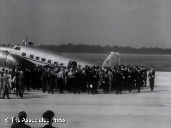 Ankunft von Neville Chamberlaine auf dem Flughafen Kln Butzweilerhof