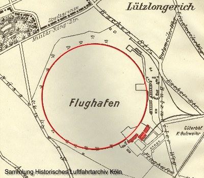 Grundriss des Flughafen Kln Butzweilerhof