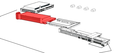 Das Halle 1 und der Turm der Luftaufsicht des Flughafen Kln Butzweilerhof