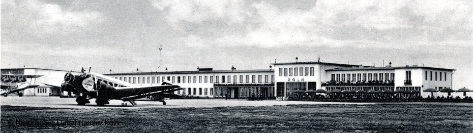 Restaurant des Flughafen Kln Butzweilerhof mit Rollfeld und Ju 52