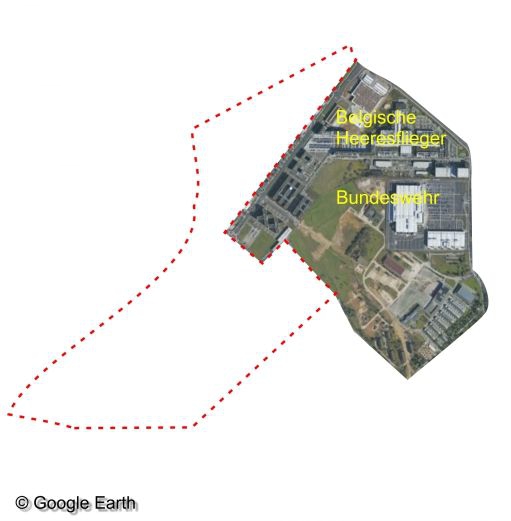 Ausdehnung des Flughafen Kln Butzweilerhof in den letzten einhundert Jahren.