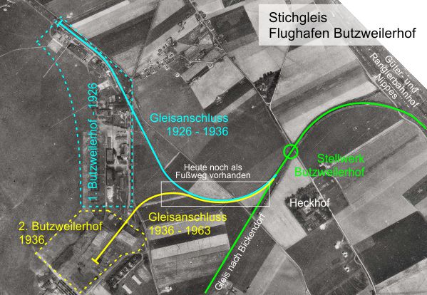 Gleisanschluss Butzweilerhof 1936
