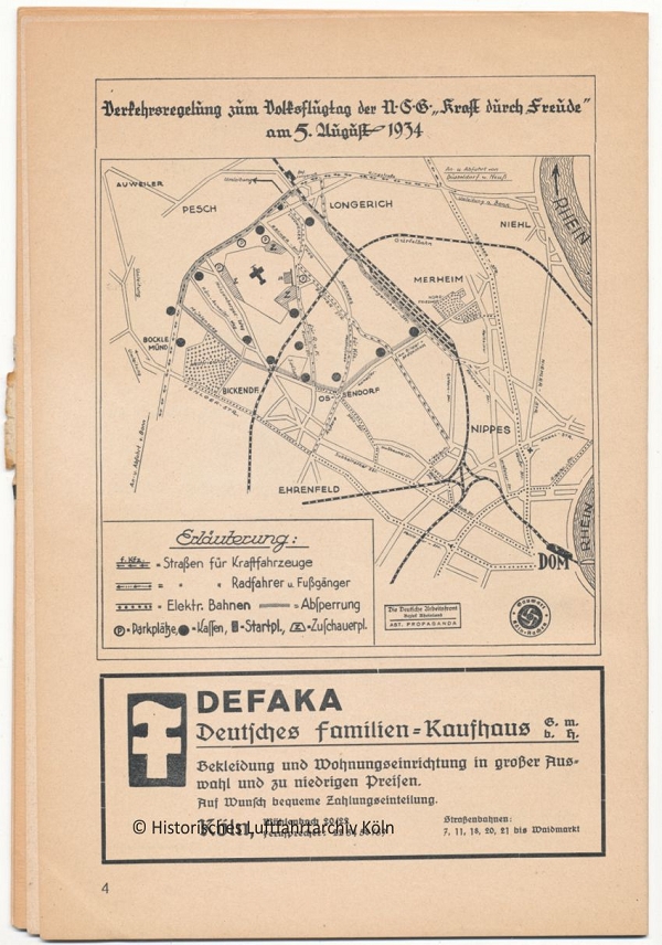 Programmheft des Volksflugtag 1934 in Kln auf dem Flughafen Butzweilerhof