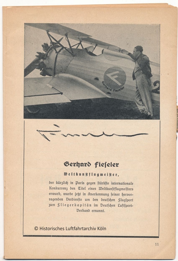 Programmheft des Volksflugtag 1934 in Kln auf dem Flughafen Butzweilerhof