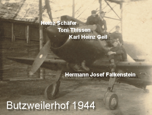 Besuch auf dem Butzweilerhof italienisches Jagdflugzeug REGGIANE 2000