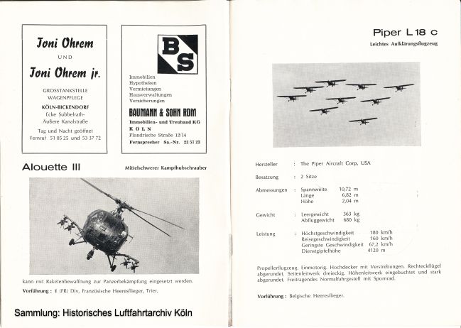 Programmheft des Groen internationalen Flugtages von 1968 auf dem Flugplatz Kln  Butzweilerhof