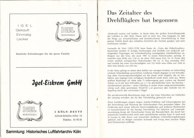 Programmheft des Groen internationalen Flugtages von 1968 auf dem Flugplatz Kln  Butzweilerhof