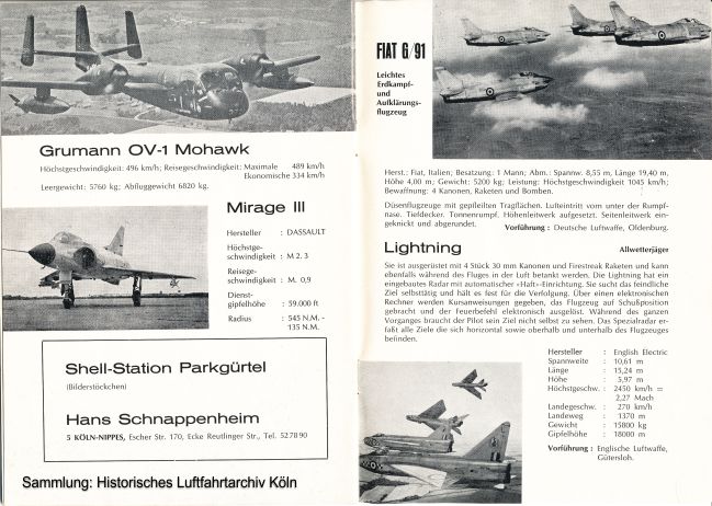 Programmheft des Groen internationalen Flugtages von 1968 auf dem Flugplatz Kln  Butzweilerhof