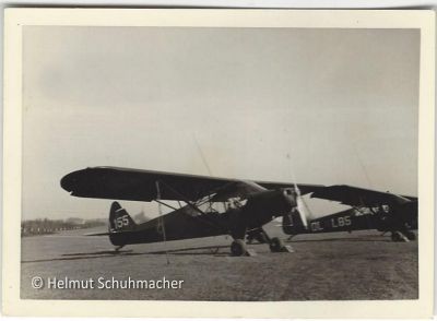 Eine Piper L 18C auf der Belgien Army Air Base Butzweilerhof