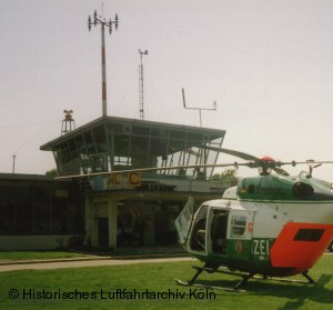 Der Tower der belgischen Heeresflieger auf dem Butzweilerhof in Kln.