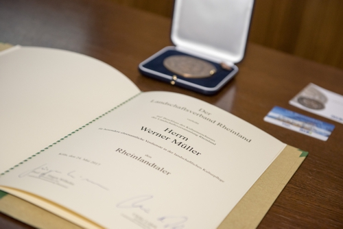 Rheinlandtaler des Lanschaftsverband Rheinland LVR für Werner Müller