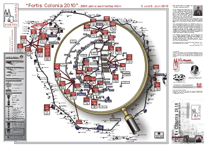 Festungskarte Fortis Colonia 2010 Stadtbefestigung Kln