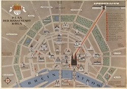 Wallpaper Plan der Stadt K&ouml;ln