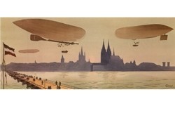 Wallpaper Luftschiffman&ouml;ver &uuml;ber K&ouml;ln