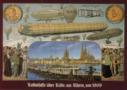 Wallpaper Grafik Luftschiffe &uuml;ber K&ouml;ln